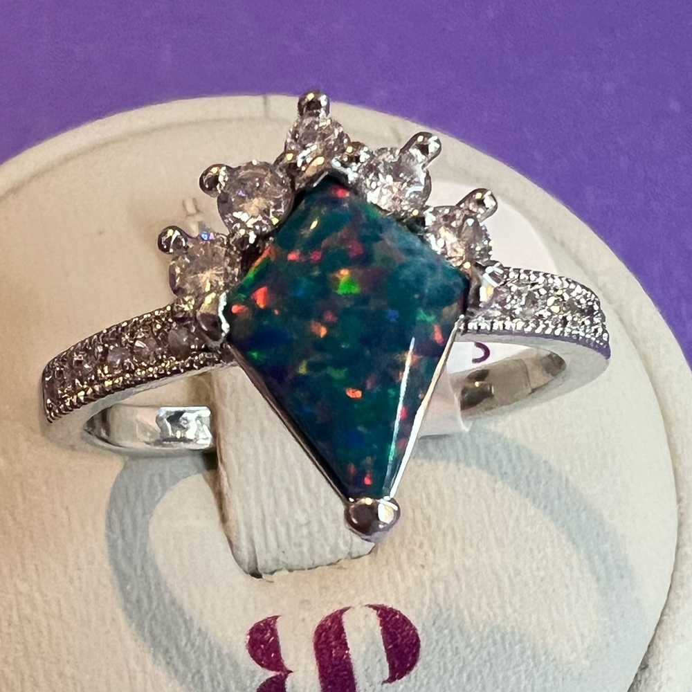 Bomb Party October 2024 Birthday Ring, “A Point of Glamour”, size 9